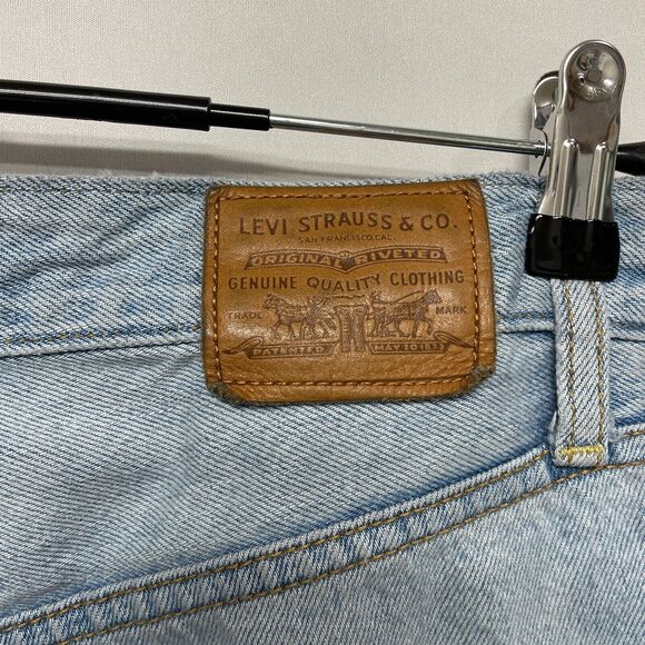 Levi's Women Ribcage Straight Ankle Jeans Size 27 Blue Denim B338 -17 - Picture 9 of 16